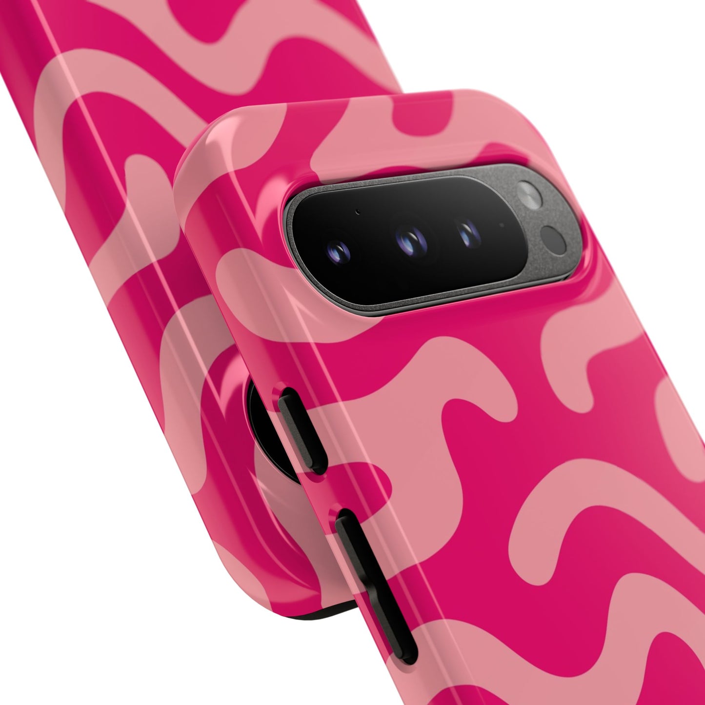 pink squiggle tough phone case