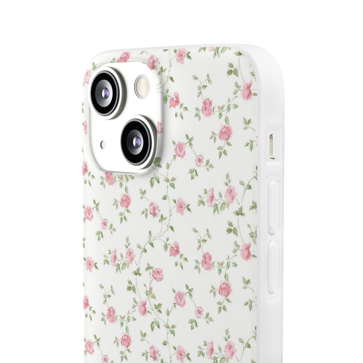 spring pink floral flexi phone case